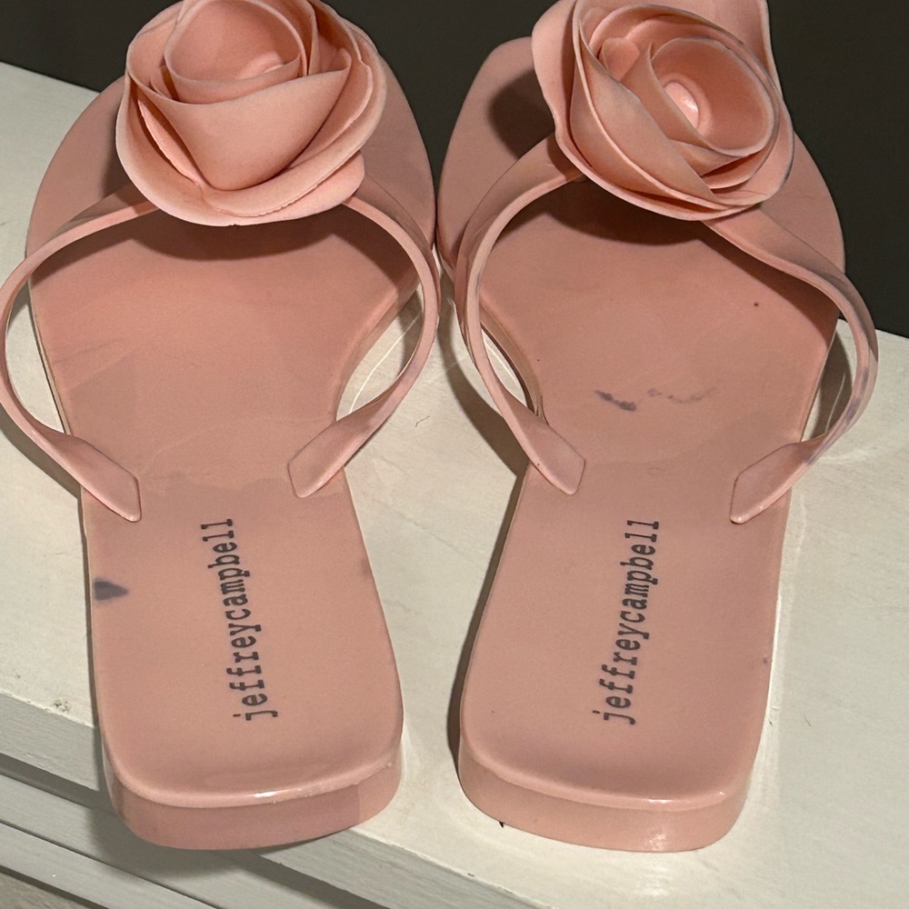 Jeffrey Campbell Women’s Sweeten Flip Flop Rose Pink Sandals Size 8 - Picture 9 of 12